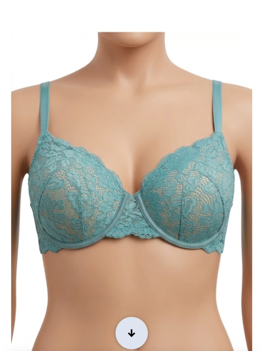 Torrid Lace Underwire Bra in Teal 44D good condition lightly used